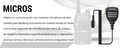 Descubre los microfonos de Baofeng en Stock en España
